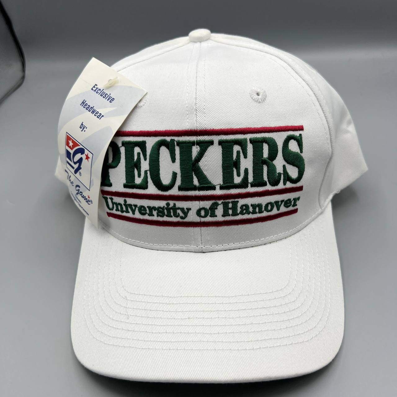 Vintage University Of Hanover Peckers Hat Men White The Game Snap Back Cap New